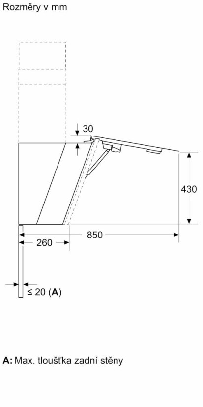 Komínová digestoř Bosch DWK81AN60