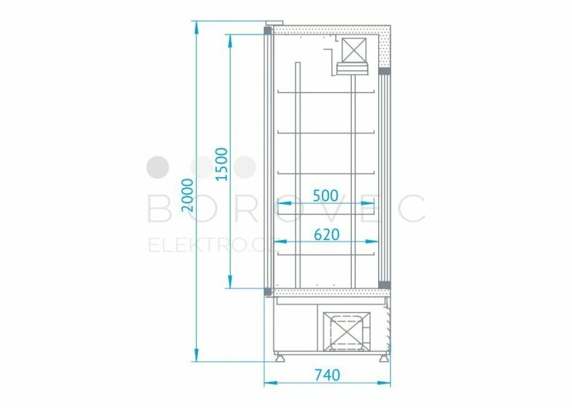 RAPA chl. skříň SCH-2SR-1400 oboustranná (statická)