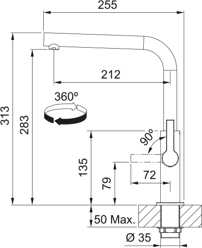 Franke FS 2841.901 MARIS SLIM Matná černá