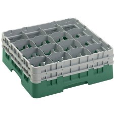 Cambro Koš Camrack 16 pozic, výška sklenice 15,2 cm - Zelená