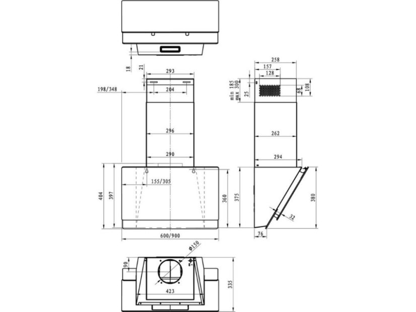 Komínová digestoř Gorenje WHI649EB