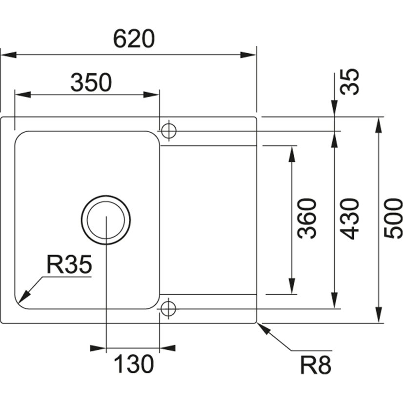 Franke OID 611-62 černá Orion Tectonite