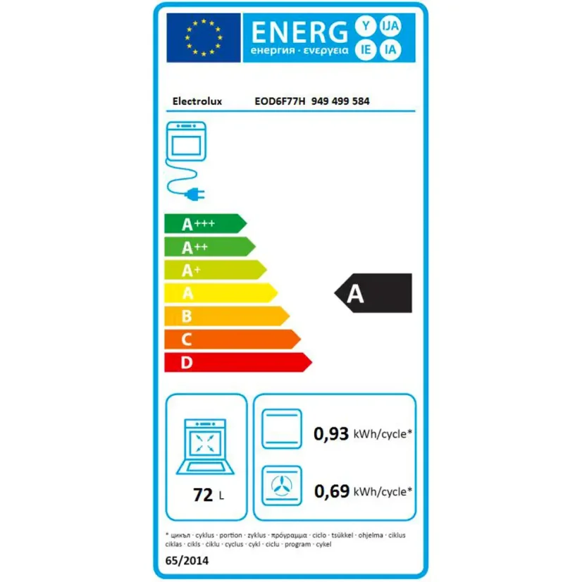 Vestavná trouba Electrolux EOD6F77H
