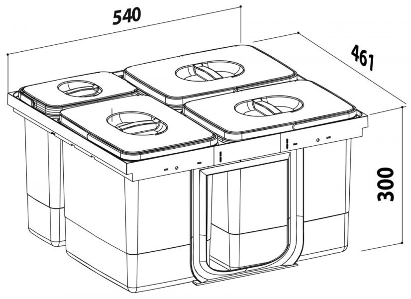 Sinks JAZZ 600 2x15 l + 3x7 l