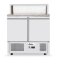 Dvoudveřový chlazený stůl s nástavcem a žulovou pracovní deskou, Arktic, 169L, 230V/310W, 700x900x(H)1082mm