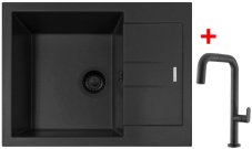 Sinks AMANDA 650 BL Nanoblack + EVA P Nanoblack