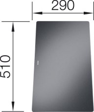Krájecí deska sklo černá pro STATURA 510x290