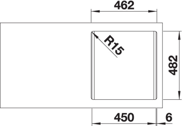 Blanco DANA 45 Nerez přírodní lesk