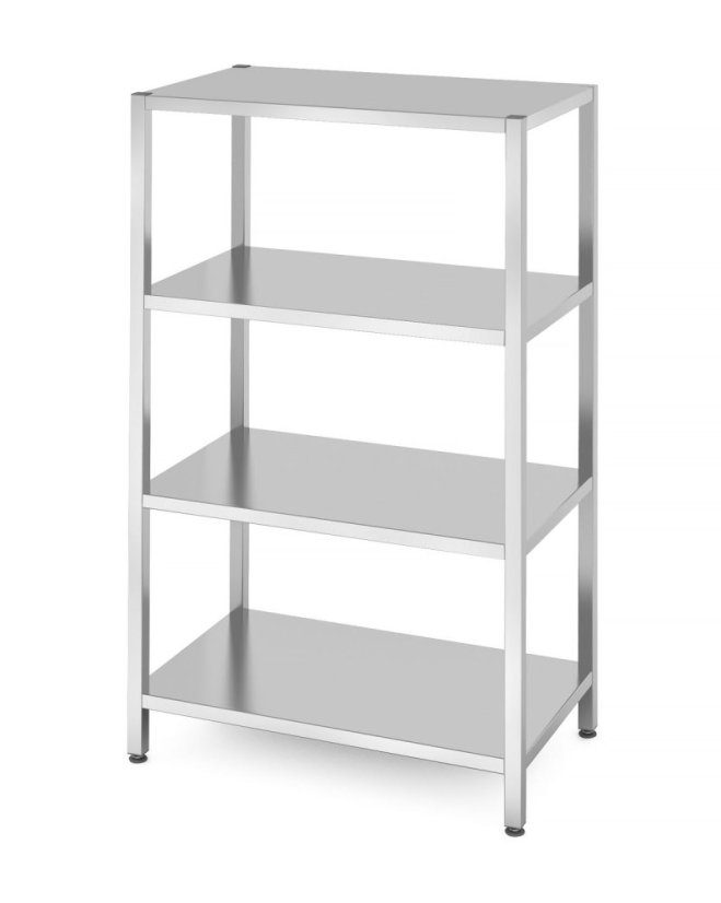 Skladový regál se 4 plnými policemi – přišroubovaný, HENDI, Kitchen Line, 1000x600x(H)1800mm Skladový regál se 4 plnými policemi – přišroubovaný, HENDI, Kitchen Line, 1000x600x(H)1800mm