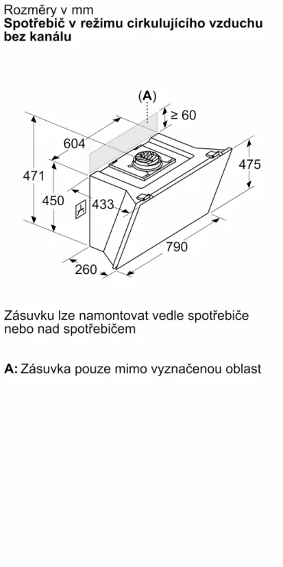 Komínová digestoř Bosch DWK81AN20