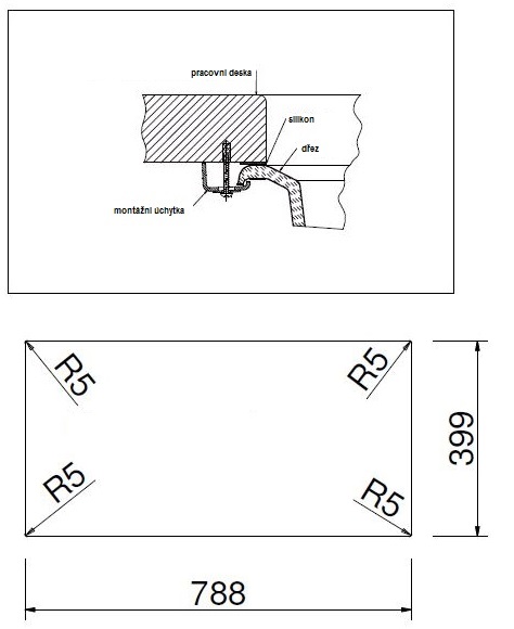 Sinks AMANDA 860 DUO Metalblack