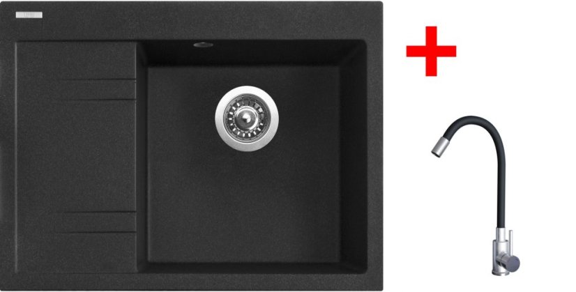 Sinks RIM 650 P Granblack + Elasta nerez/černá Sinks RIM 650 P Granblack + Elasta nerez/černá