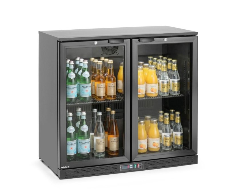 Dvoudveřová chladnička do baru, Arktic, 158L, Černá, 230V/160W, 530x900x(H)870mm