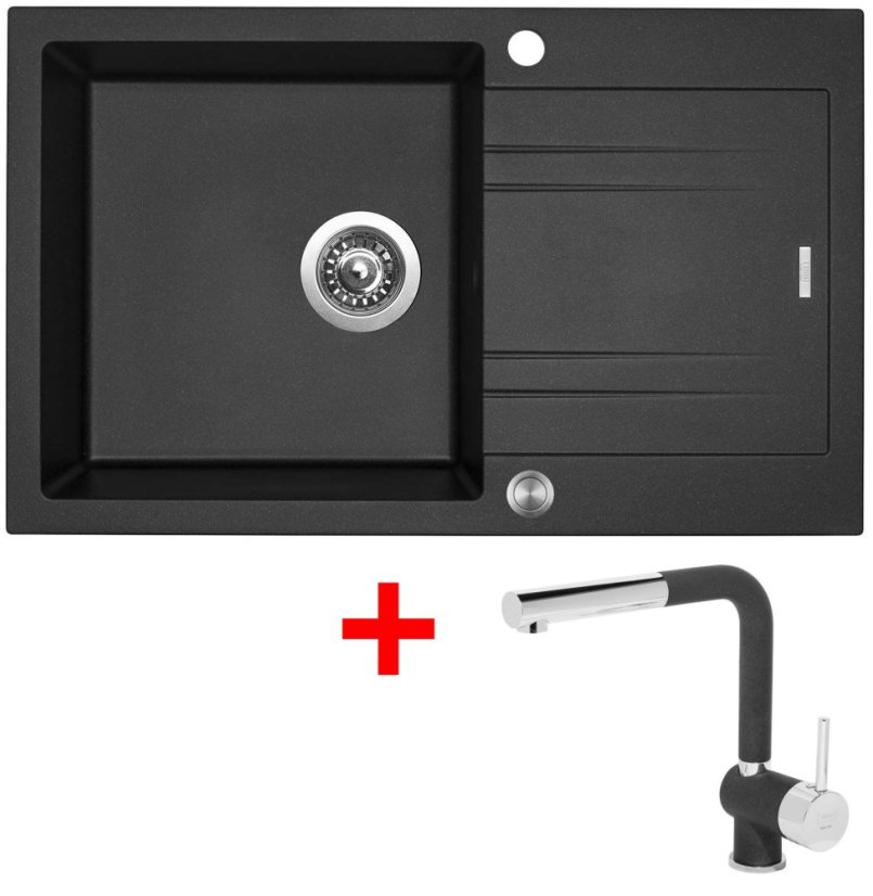 Sinks LINEA 780 XC Metalblack + Mix 3 P GR Sinks LINEA 780 XC Metalblack + Mix 3 P GR