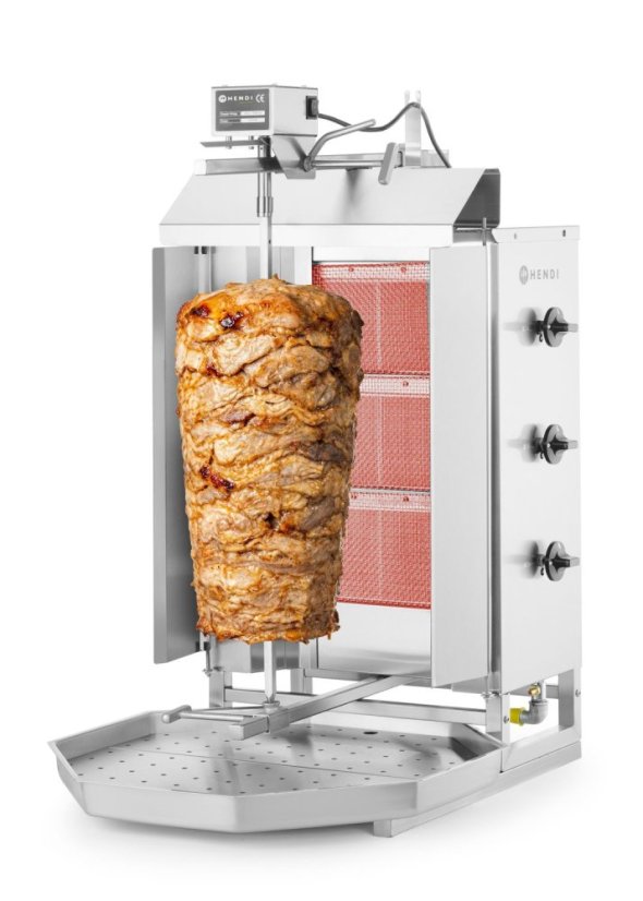Plynový gril na kebab, HENDI, Profi Line, 9,75kW, 470x550x(H)960mm