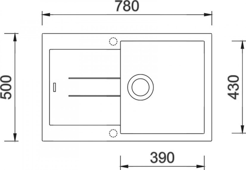 Sinks AMANDA 780 Metalblack