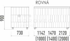 Enofrigo neutrální pracovní modul rovný 1400 NE