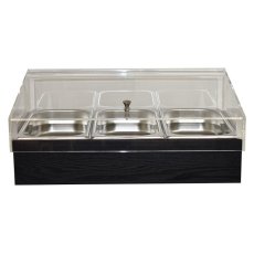 TOMGAST Chladicí box pro gastronádoby s krytem GN 1/1, černý