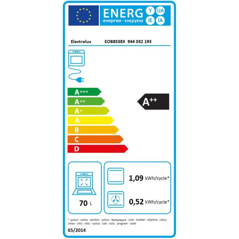 Vestavná parní trouba Electrolux EOB8S38X
