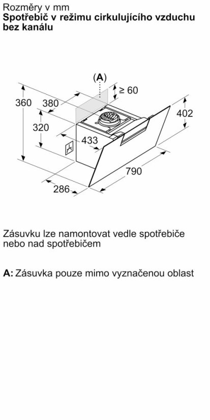 Komínová digestoř Bosch DWK87FN60