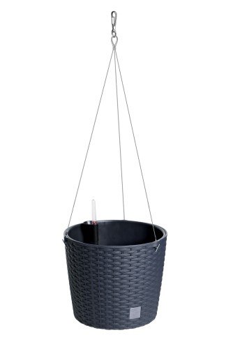 Květináč Prosperplast RATO ROUND W 25,6 cm závěsný antracit Květináč Prosperplast RATO ROUND W 25,6 cm závěsný antracit