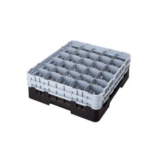 Cambro Koš Camrack 30 pozic, výška sklenice 30 cm - Černá