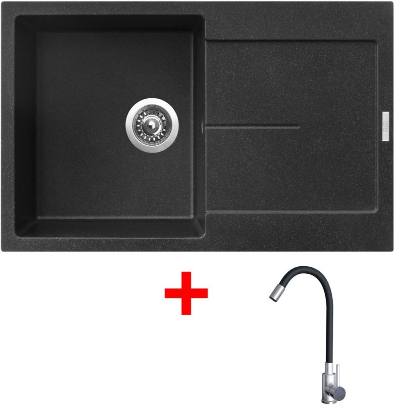 Sinks ULTIMA 790 Granblack + Elasta nerez/černá Sinks ULTIMA 790 Granblack + Elasta nerez/černá