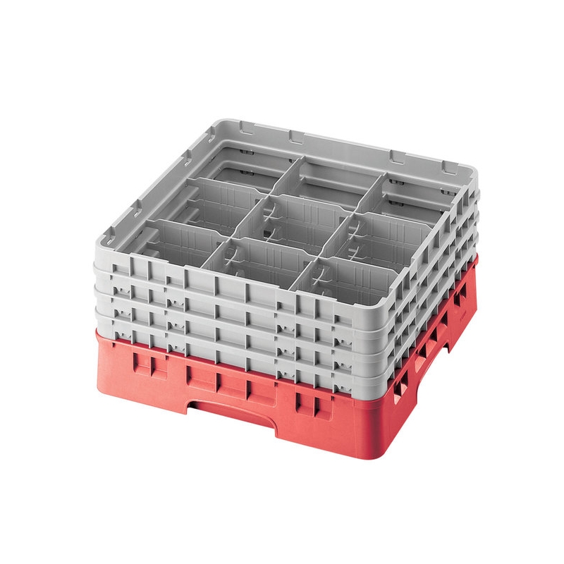 Cambro Koš Camrack 9 pozic, výška sklenice 30 cm - Červená Cambro Koš Camrack 9 pozic, výška sklenice 30 cm - Červená