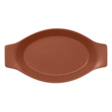 RAK Porcelain RAK Talíř oválný s rukojetí 42 cl, hnědá | RAK-NFOPOD25BW