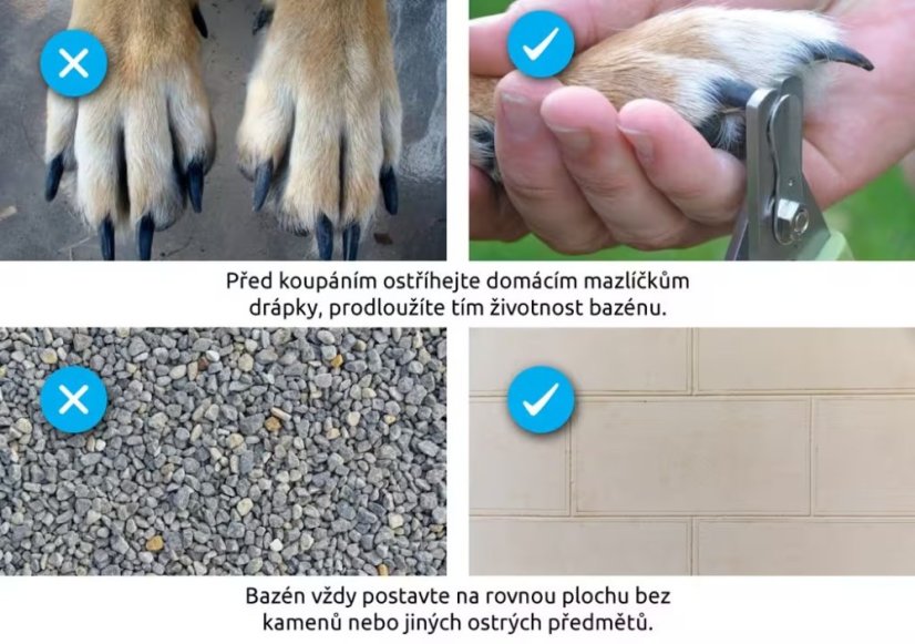 Bazén Marimex skládací pro psy - 160 cm modrý