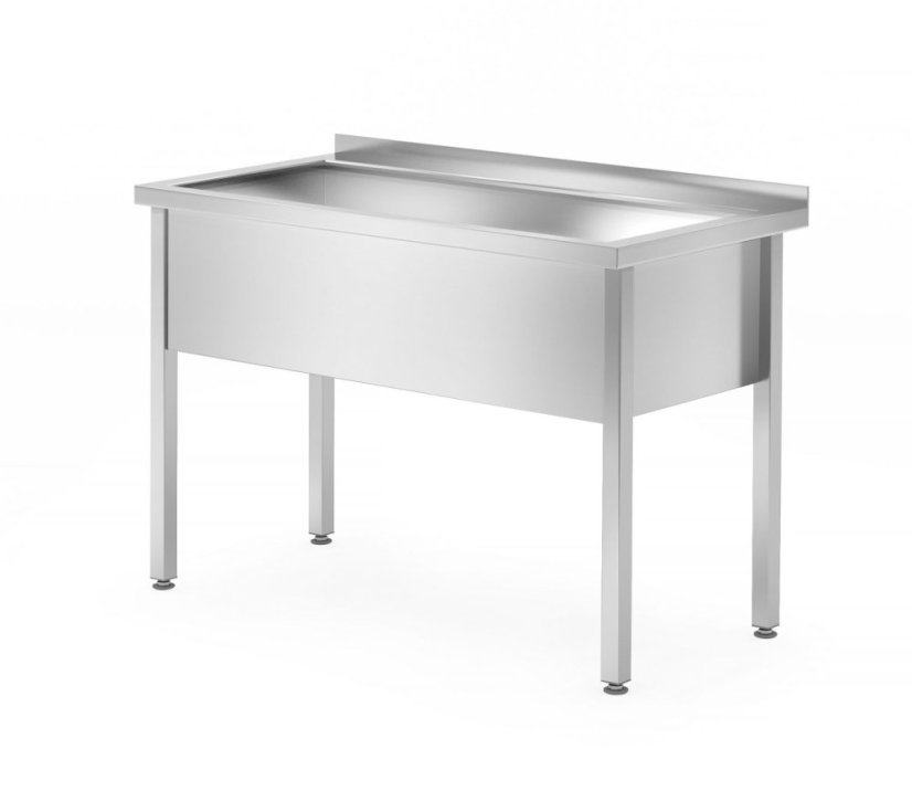 Stůl s žlábkem na jedno mytí, svařovaný, HENDI, Profi Line, 1000x600x(H)850mm Stůl s žlábkem na jedno mytí, svařovaný, HENDI, Profi Line, 1000x600x(H)850mm