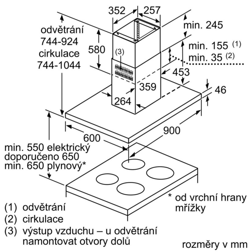 Ostrůvková digestoř Siemens LF97BCP50