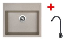 Sinks SOLO 560 Avena + ELASTA černá matná