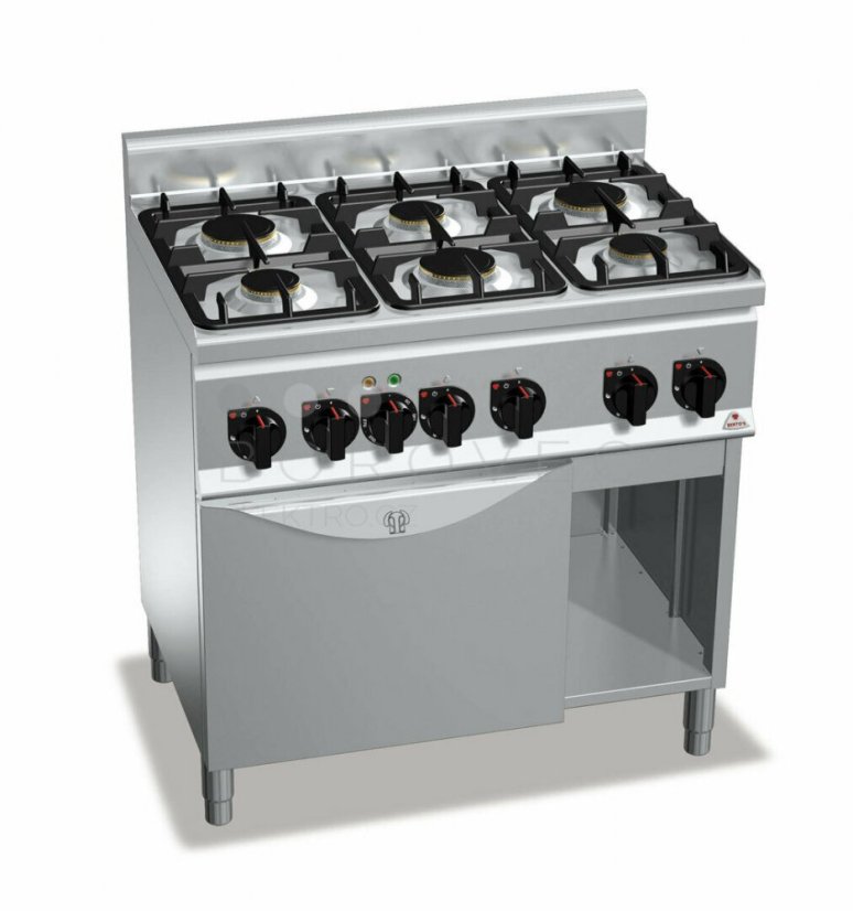 Plynový sporák Bertos G6F6PW+FE1 (31,5 kW) Plynový sporák Bertos G6F6PW+FE1 (31,5 kW)