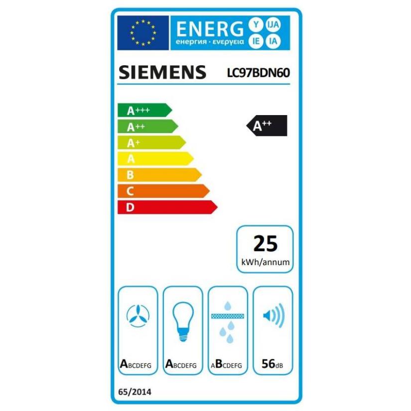 Komínová digestoř Siemens LC97BDN60