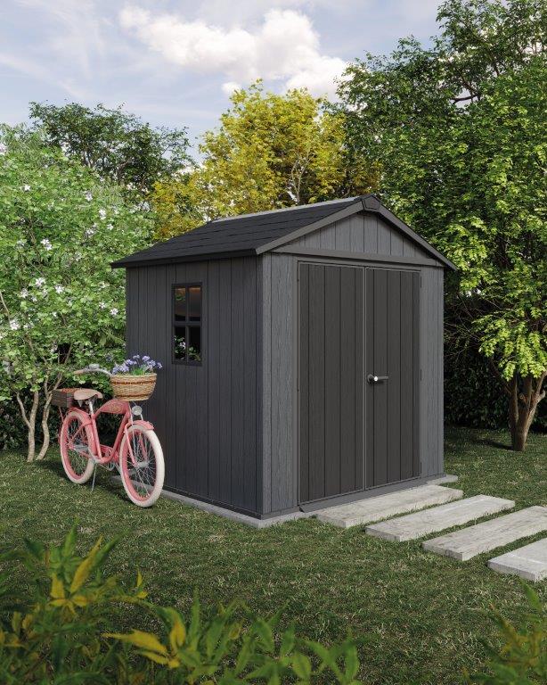 Zahradní domek Keter Newton Plus wide 7x7,5 šedý, s podlahou