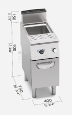 Plynový vařič těstovin Bertos SG7CP40M