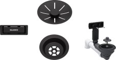 Odtoková sada 3 1" InFino pro jednu vaničku, přepad C-overflow, černá matná