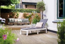 Lehátko Keter Mallorca bílé s polstrem