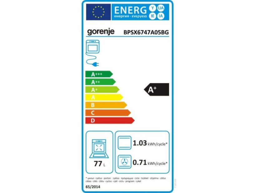 Vestavná trouba Gorenje BPSX6747A05BG