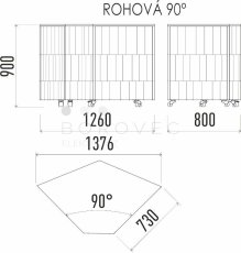 Enofrigo neutrální rohový modul 90 NE 90°