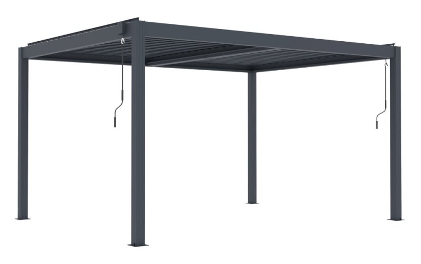 Bioklimatická pergola G21 Austin Premium 4x3 m, antracitová hliníková