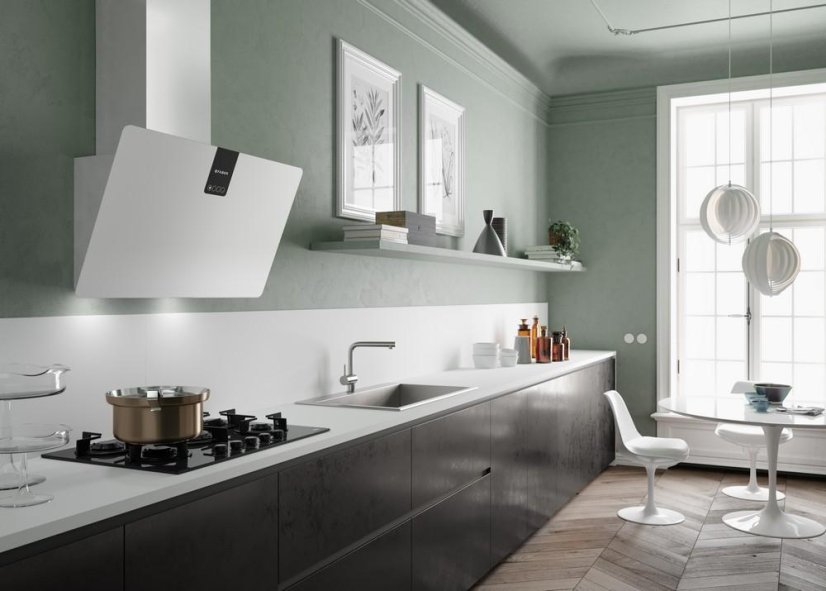 Komínová digestoř Faber - SOFT EDGE BIANCO KOS A80 Nástěnná