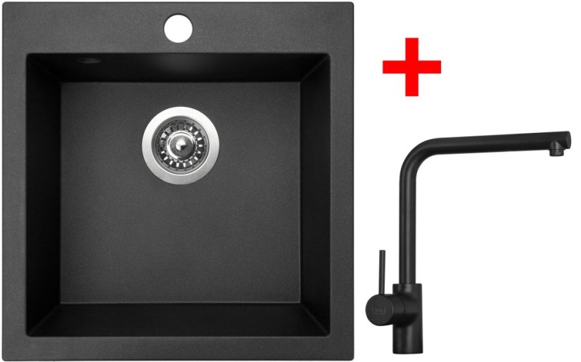 Sinks VIVA 455 Metalblack + Elka černá matná Sinks VIVA 455 Metalblack + Elka černá matná