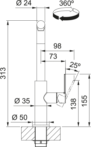 Franke FS 2841.901 MARIS SLIM Matná černá
