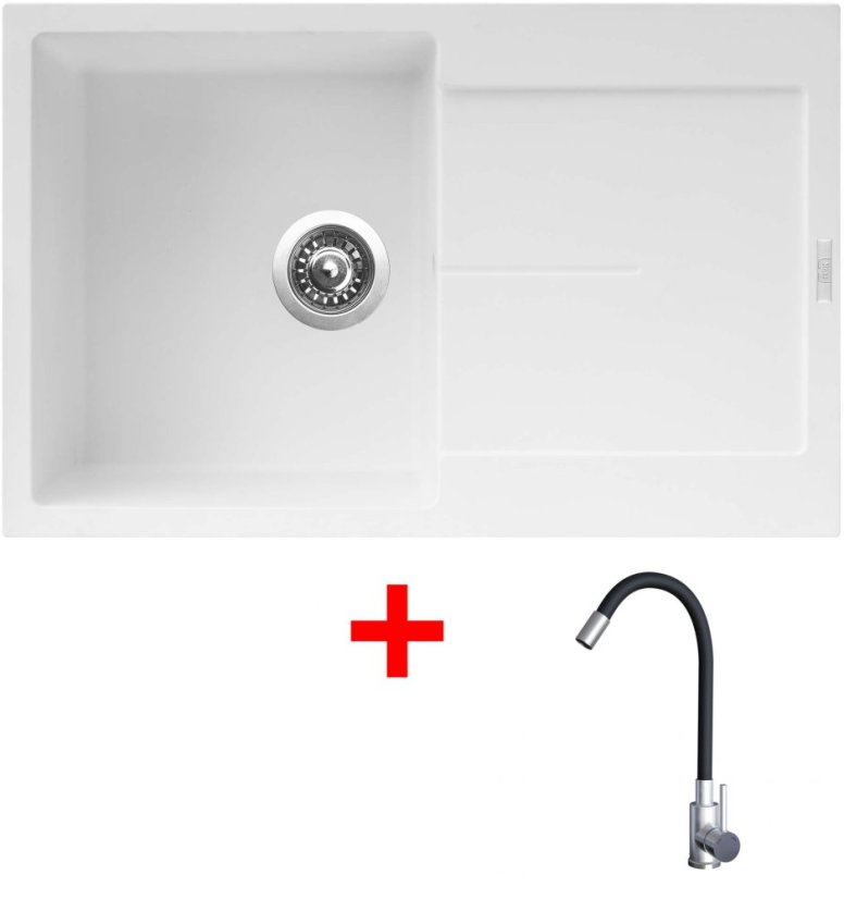 Sinks ULTIMA 790 Milk + Elasta nerez/černá Sinks ULTIMA 790 Milk + Elasta nerez/černá
