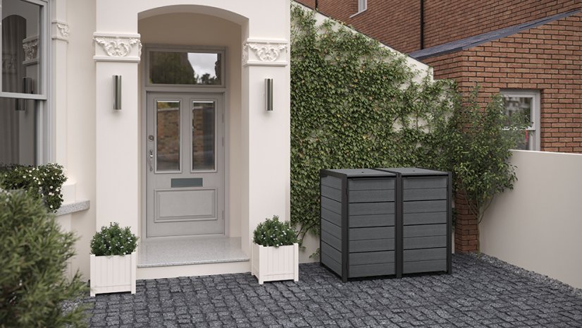 Zahradní box Keter Hide Away na popelnice 240 l šedý