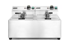 Ruční fritéza, 2 × 8 l, HENDI, Profi Line, 16L, 230V/7000W, 605x460x(H)369mm