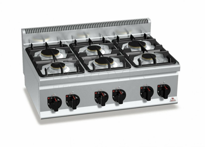 Plynový sporák Bertos G6F6BPW (28,5 kW) Plynový sporák Bertos G6F6BPW (28,5 kW)