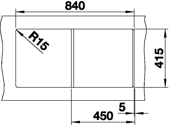 Blanco FAVUM 45 S Silgranit bílá oboustranné provedení